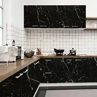 Black Marble Wall Paper Stick Countertops Waterproof, Anti-Mold , Heat Resistant ,Self-Adhesive Wall Sticker Backsplash Marble WallPaper (200cm x 60cm)-thumb3