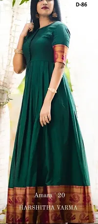 Stylish Fancy Taffeta Silk Ethnic Gowns For Women-thumb1