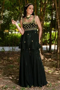 Fancy Chanderi Silk Kurta Set For Women-thumb1