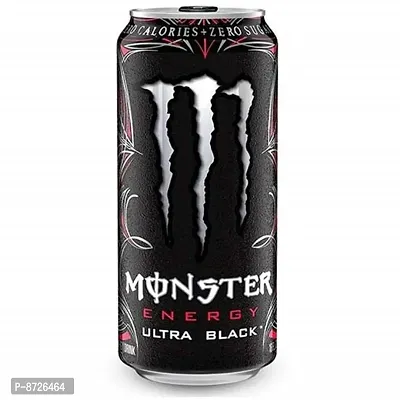 Monster Energy Drink 500ml Can - Ultra Black-thumb0
