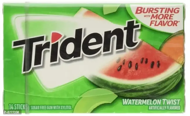 Trident Imported Sugar Free Chewing Gum - Watermelon - 14 Sticks-thumb0