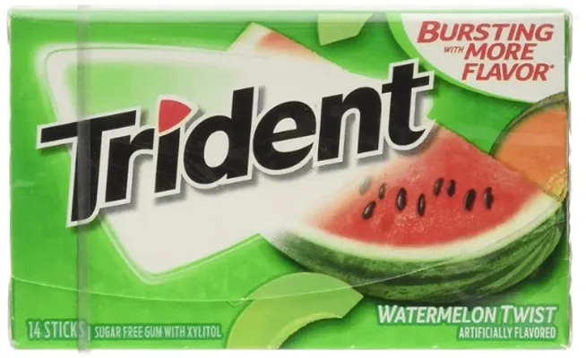 Trident Imported Sugar Free Chewing Gum - Watermelon - 14 Sticks