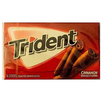 Trident Imported Sugar Free Chewing Gum - Cinnamon - 14 Sticks