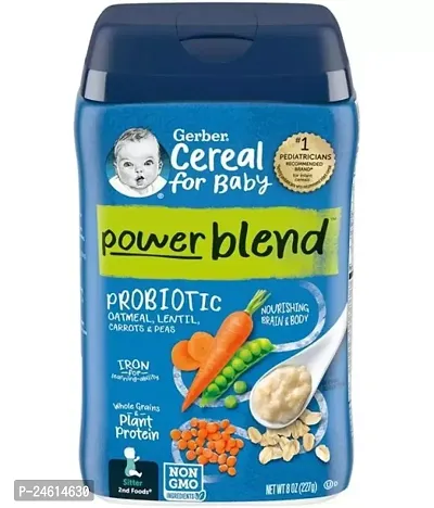 Gerber Cereal 8oz - Probiotic Lentil Carrots and Peas-thumb0