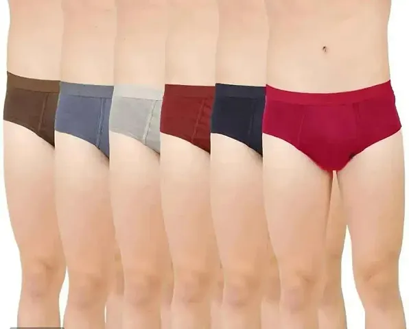 Pack Of 6 Solid Cotton Briefs