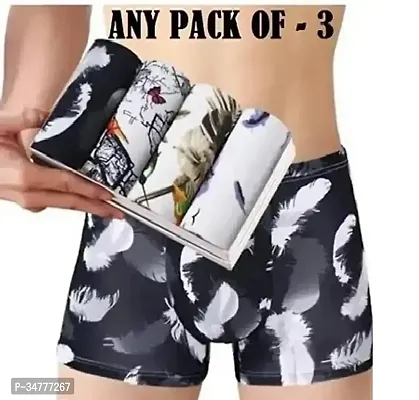 Stylish Nylon Trunk for Men Pack of 3 - Assorted-thumb0