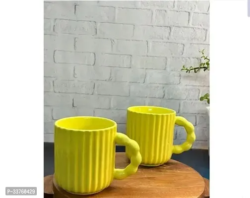 Stylish Yellow Tea Cup Pack Of 2