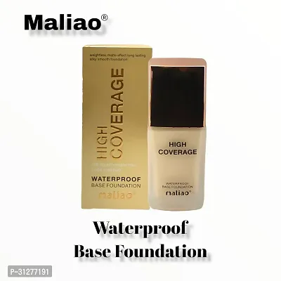 Maliao High Coverage Waterproof Base Foundation Silky Touch Create the Makeup Foundation Beige 40 Ml-thumb0