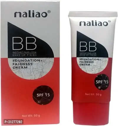 Maliao Foundation and Fairness Bb Cream Instant Fair Look Makeup Finish Foundation White Ivory 50 G