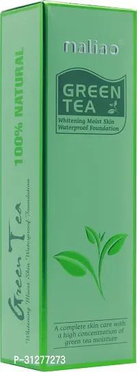 Maliao Green Tea Whitening Moist Skin Waterproof Foundation Natural Nude 80 g