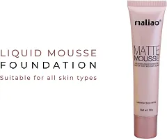 Maliao Foundation Long Lasting Matte Mousse Liquid Lightweight Shine Control Soft Ivory 30g-thumb1