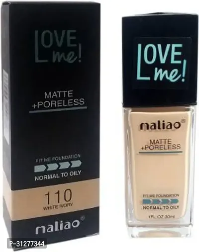 Maliao Love Me Liquid Foundation Matte with Pore less I White Ivory Foundation White Ivory 30 Ml-thumb0