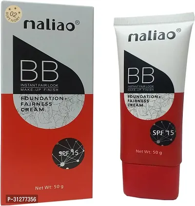 Maliao Bb Cream Instant Fair Look Makeup Finish Foundation Soft Ivory 50 G