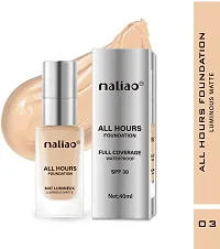 Maliao Foundation Mat Lumineux Luminous Matte Full Coverage Waterproof 03 Natural Beige 40ml-thumb1