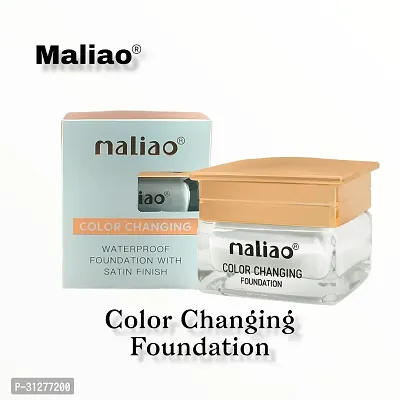 Maliao Color Changing Waterproof Foundation with Satin Finish Foundation Beige 30 Ml