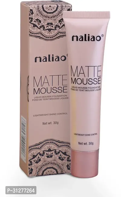 Maliao Foundation Long Lasting Matte Mousse Liquid Lightweight Shine Control Soft Ivory 30g-thumb0