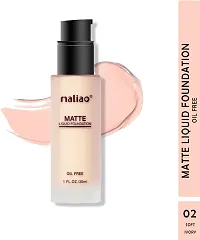 Maliao Matte Liquid Foundation Oil Free Beauty with Spf 15 Sun Soft Ivory 30 Ml-thumb1