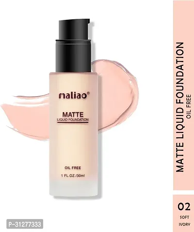 Maliao Matte Liquid Foundation Oil Free Beauty with Spf 15 Sun Soft Ivory 30 Ml-thumb2