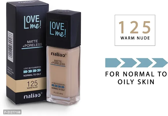 Maliao Love Me Liquid Professional Foundation Matte with Warm Nude 30ml