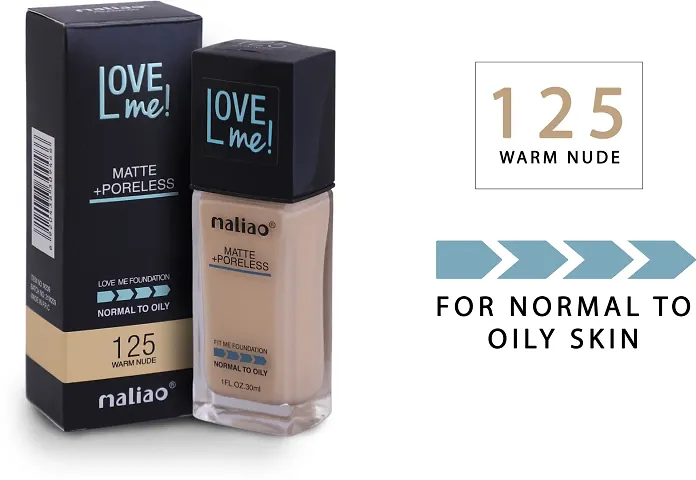 Maliao Love Me Liquid Professional Foundation Matte with Warm Nude 30ml