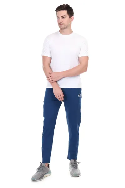 Stylish Cotton Blend Regular Track Pants For Men