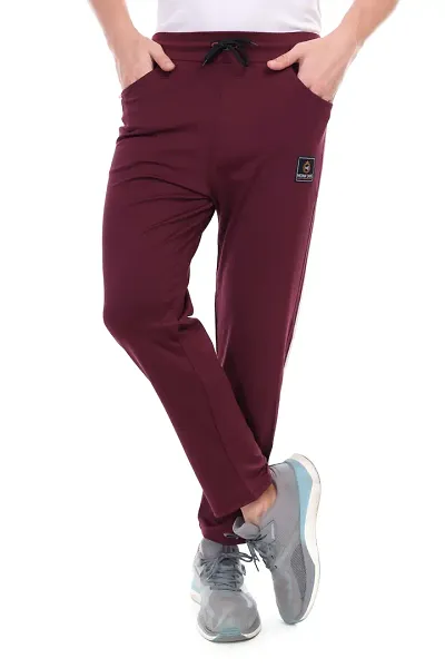 Stylish Blend Regular Track Pants For Men