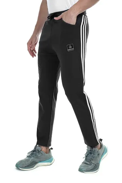 Stylish Blend Regular Track Pants For Men