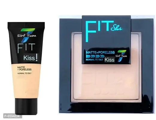 PROFESSIONAL -Matte Finish Face Makeup-Fit KISS Matte-Pore-less Liquid Tube Foundation Natural+ FIT SKI KISS MATTE+PORELESS NORMAL TO OILY COMPACT POWDER 24 HOUR MATTE