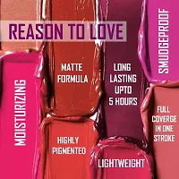 Ramp Walk Powerstay Matte Lip Color, Long lasting, Non Transfer, Water  Smudge Proof, Light Weight Liquid Lipstick, Up to 12hrs Stay, 5ml each (Gift Set | Pack of 2) (Brick Red,Ice Mauve)-thumb2