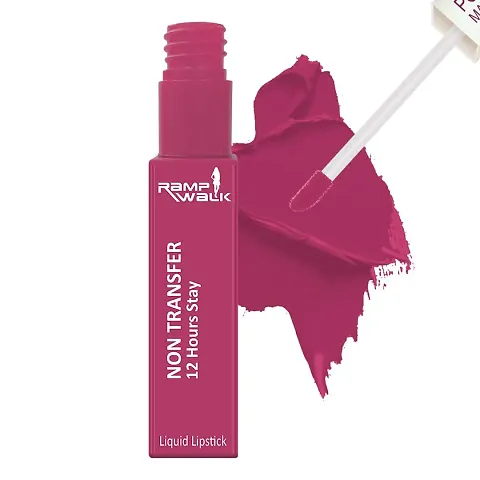 Ramp Walk Powerstay Matte Ultra Smooth Liquid Lipstick, Transfer proof and Waterproof lipstick, Up to 12hrs stay, 5ml