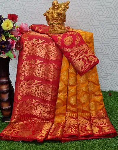 Classic Silk Woven Saree with Blouse piece