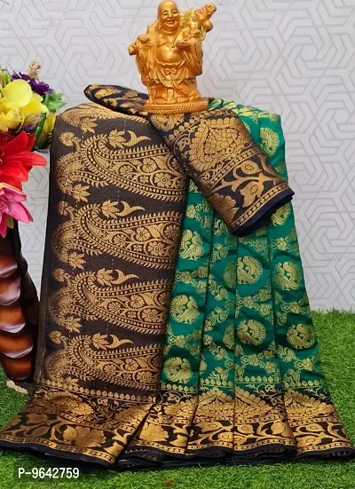 Classic Cotton Silk Woven Saree with Blouse piece