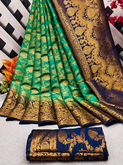 Cotton Silk Woven Saree with Blouse piece