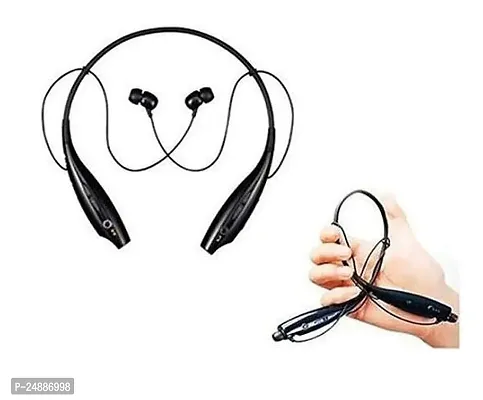 Stylish Black In-ear Bluetooth Wireless Headphone With Microphone-thumb0