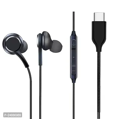 Stylish Black In-ear Wired Earphone With Microphone-thumb0