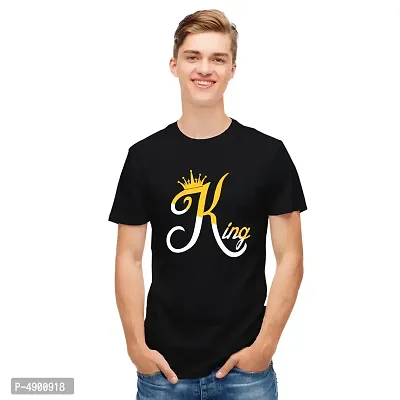 King Round Neck Printed T-Shirt For Men-thumb0
