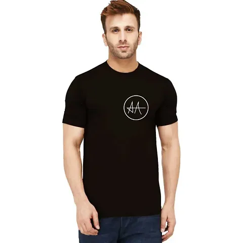 Men's Cotton Printed Round Neck T Shirt