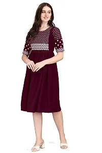 RUSHABH TRENDZ Women's Floral Straight Rayon Regular Relaxed Woven Round Neck Woven Pull On Fantasy Solid Traditional Kurta (RT_1008)-thumb1