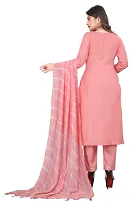 Women's Embroidery Kurta With Pent And Dupatta Set-thumb2