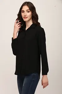 Beautiful Black Casual Shirt For Women-thumb2