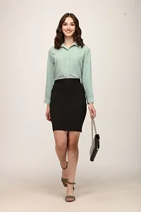 Beautiful Sea Green Casual Shirt For Women-thumb2