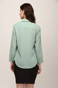 Beautiful Sea Green Casual Shirt For Women-thumb4