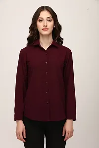 Beautiful Purple Color Casual Shirt For Women-thumb1