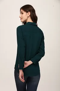 Beautiful Bottle Green Casual Shirt For Women-thumb4