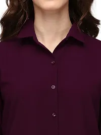 Fbella Women Wine Color Casual Shirt-thumb4