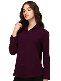 Fbella Women Wine Color Casual Shirt-thumb2