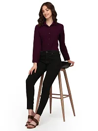 Fbella Women Wine Color Casual Shirt-thumb5