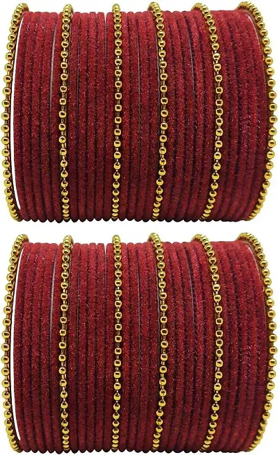 DohDeep Designer Beautiful Bangle Bracelet Bangle Set for Women & Girls Jewellery Latest Ethnic - BAN-J-D21-2.4-P