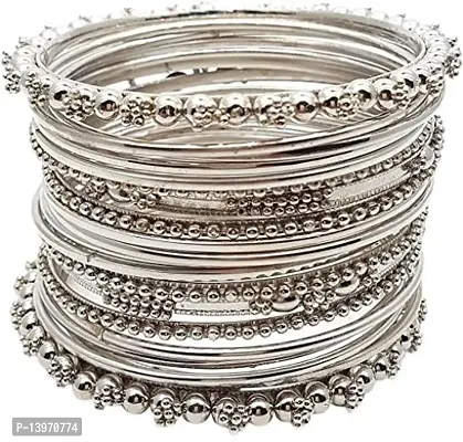 Jewelaria Jewellery Metallic Silver Chandni Bangles