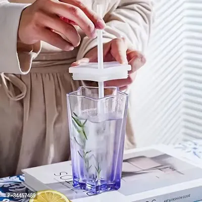 Pentagram Fruit Juice Mug With Lid And Straw